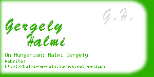 gergely halmi business card